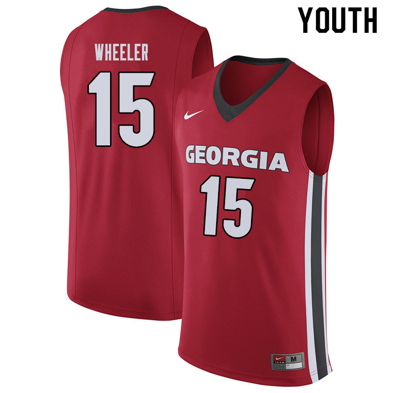 Youth #15 Sahvir Wheeler Georgina Bulldogs College Basketball Jerseys Sale-Red - Click Image to Close